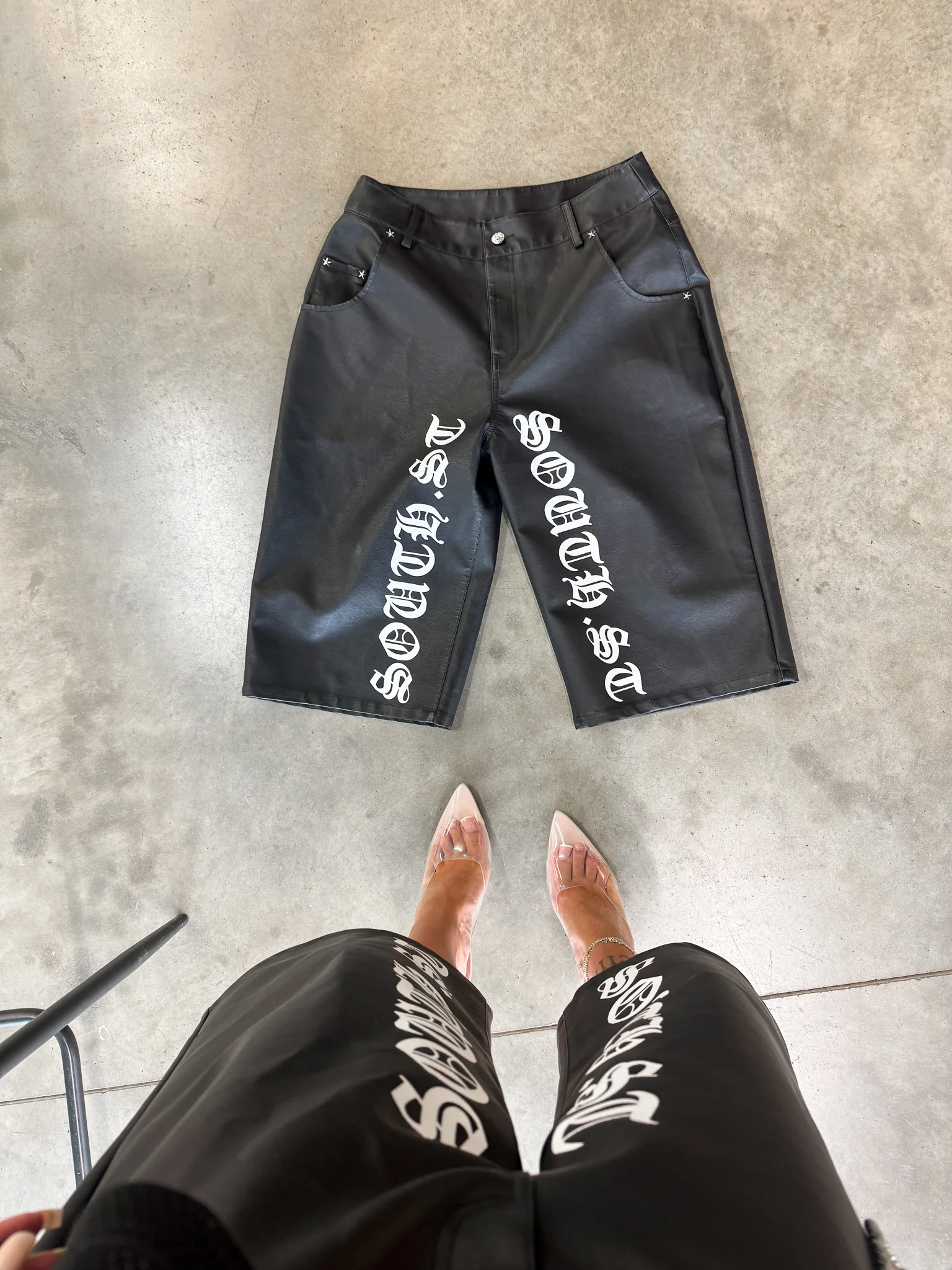 CASEY X SST LEATHER SHORTS - Image 5