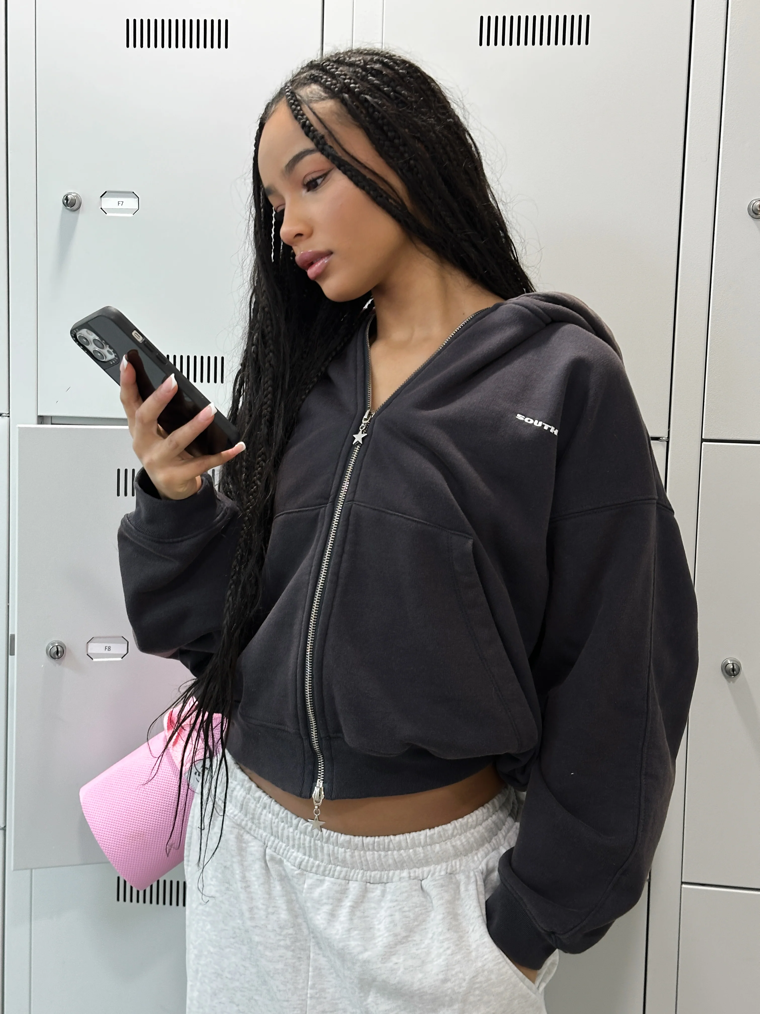 FORM ZIP HOODY - Antique navy black - Image 5