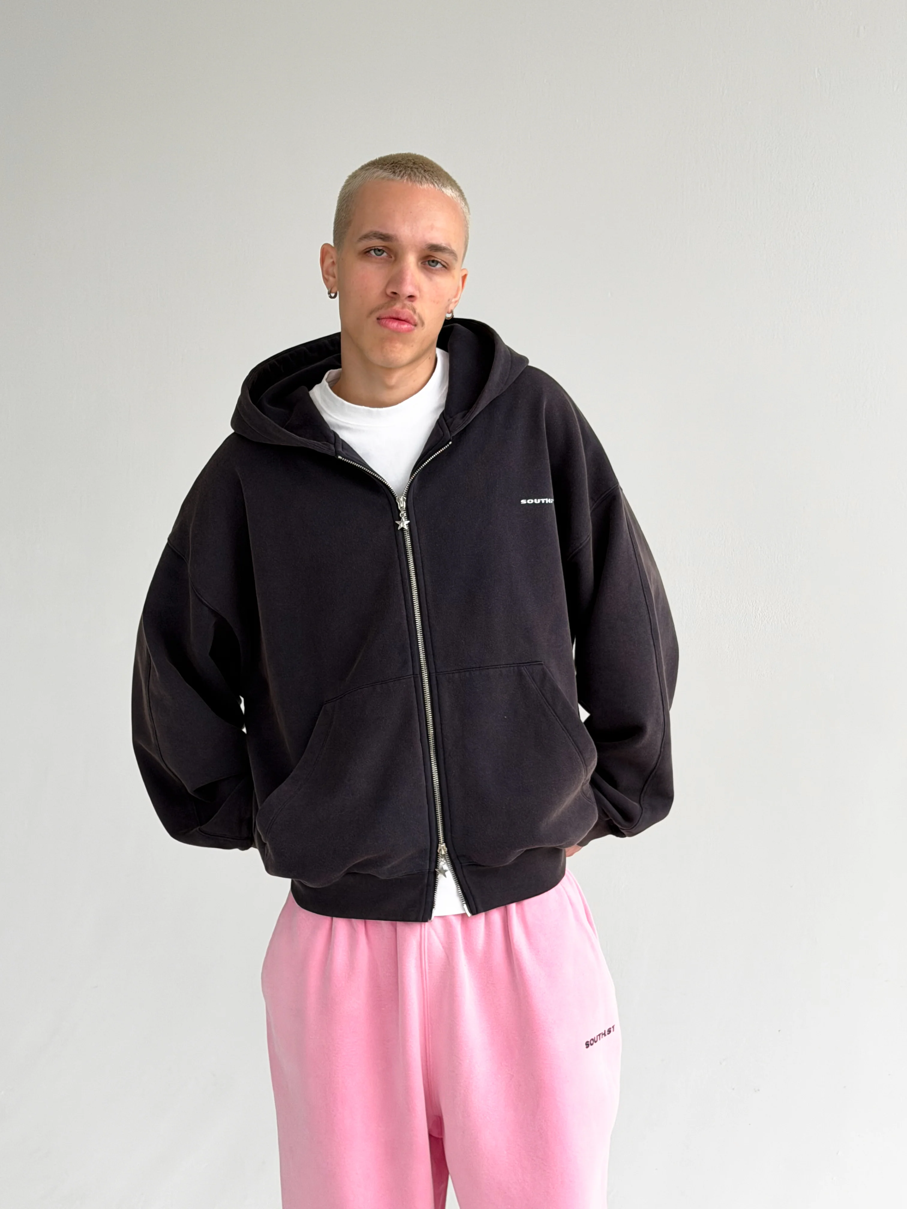 FORM ZIP HOODY - Antique navy black - Image 6