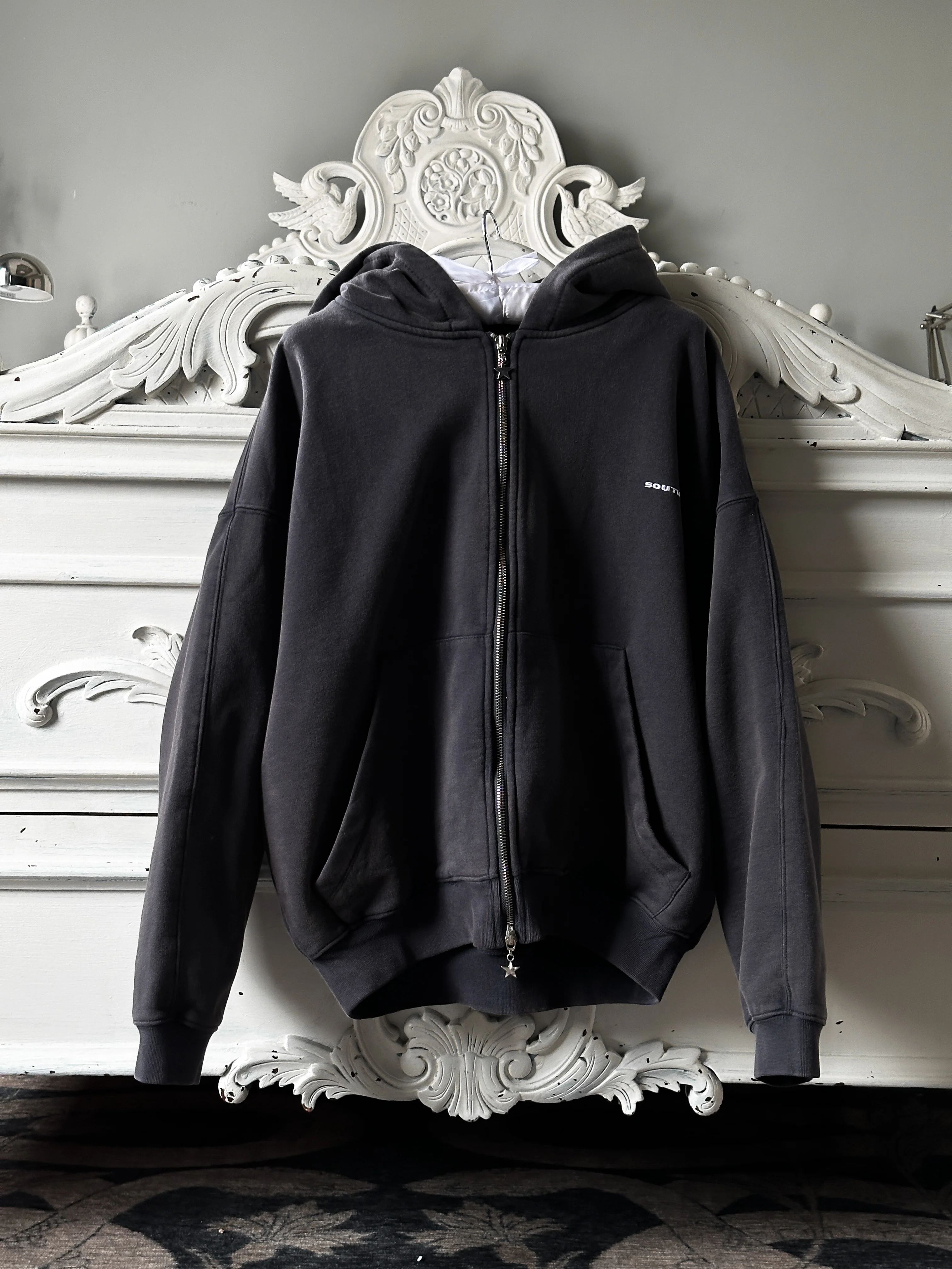 FORM ZIP HOODY - Antique navy black - Image 8