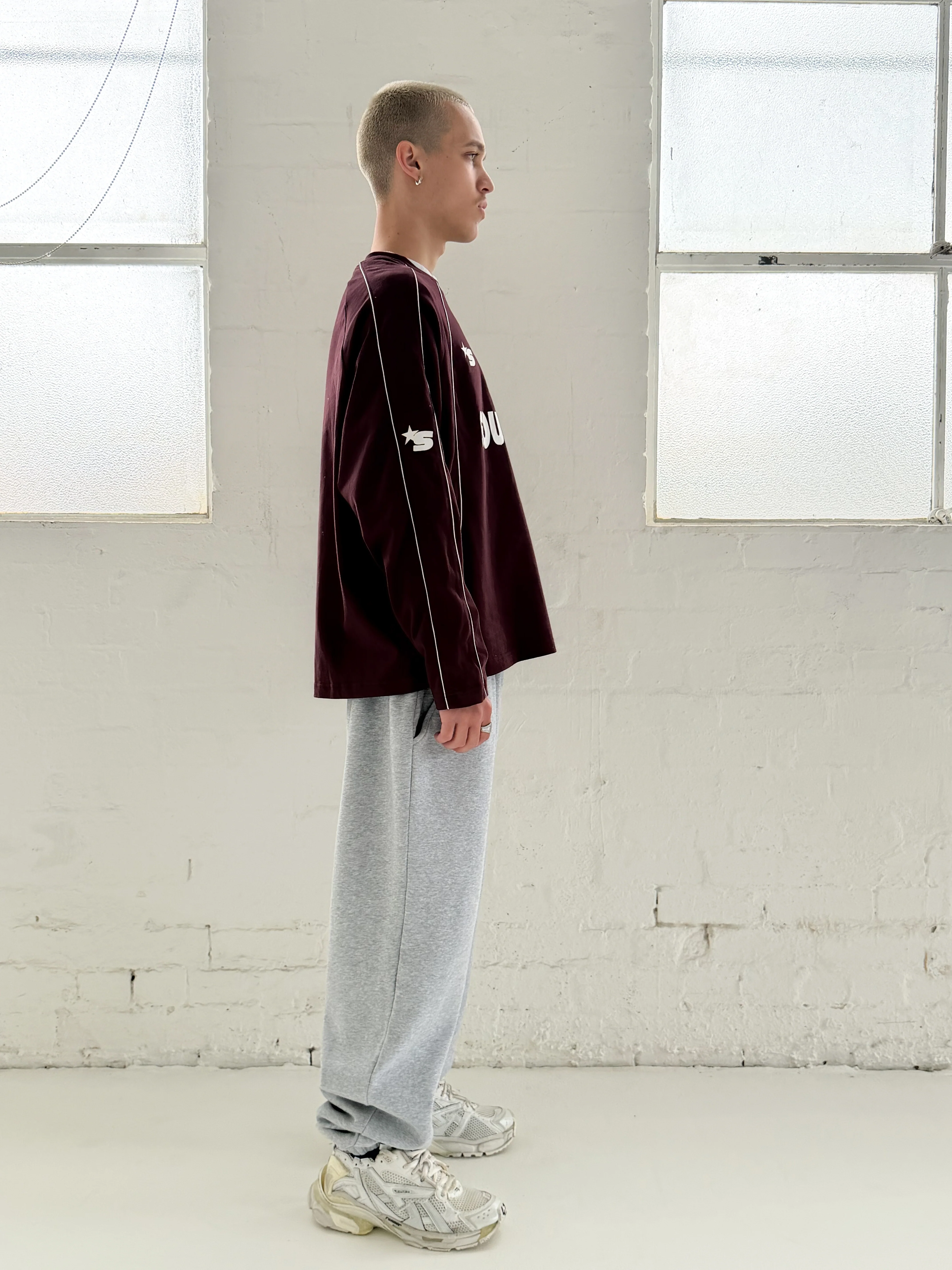 PLAYERS LONG SLEEVE - Burgundy / Brown - Image 7