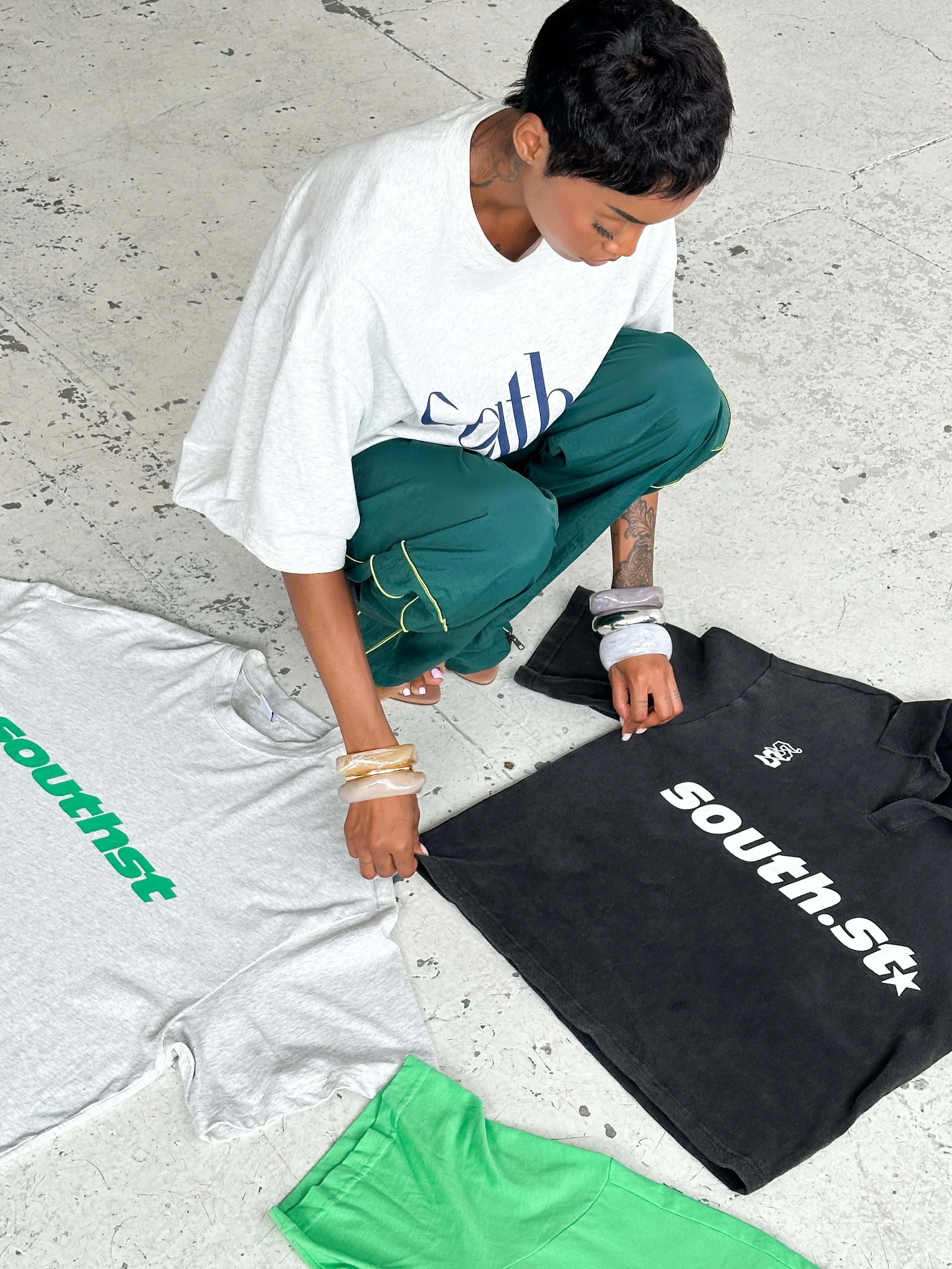 SOCIETY TRACK PANTS - Green - Image 7