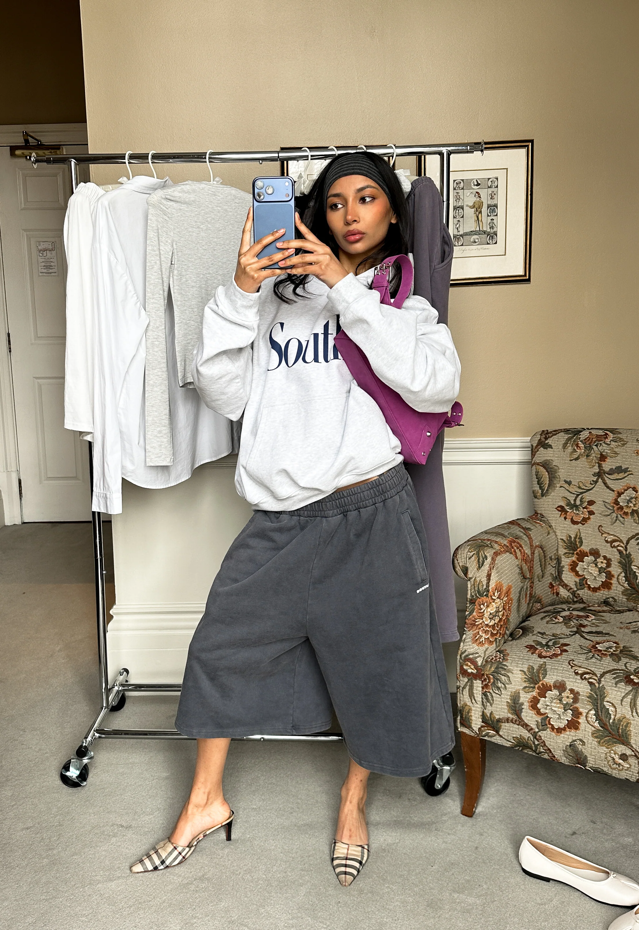 SOUTH HOODY - Marl Grey - Image 5