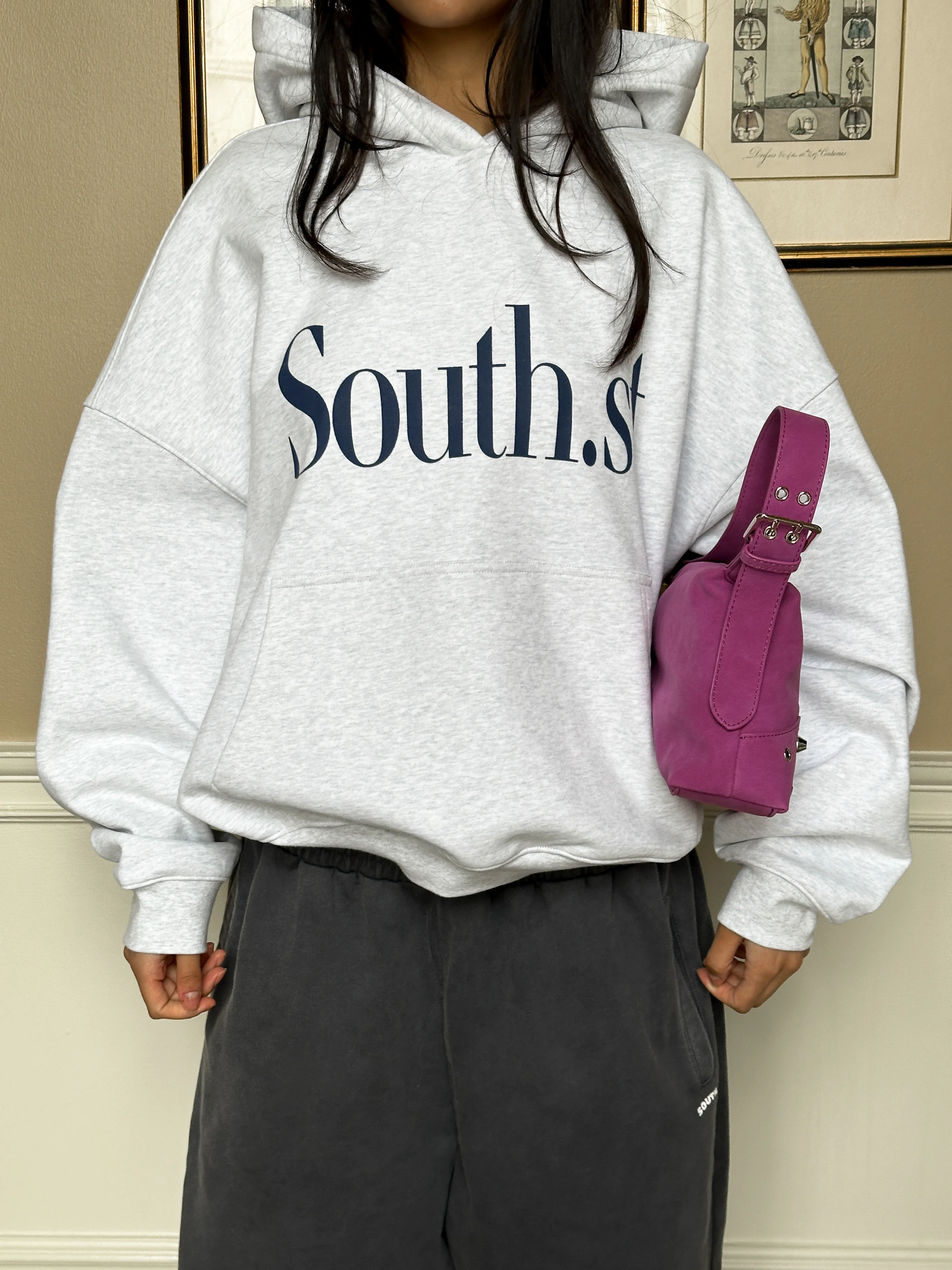SOUTH HOODY - Marl Grey - Image 8