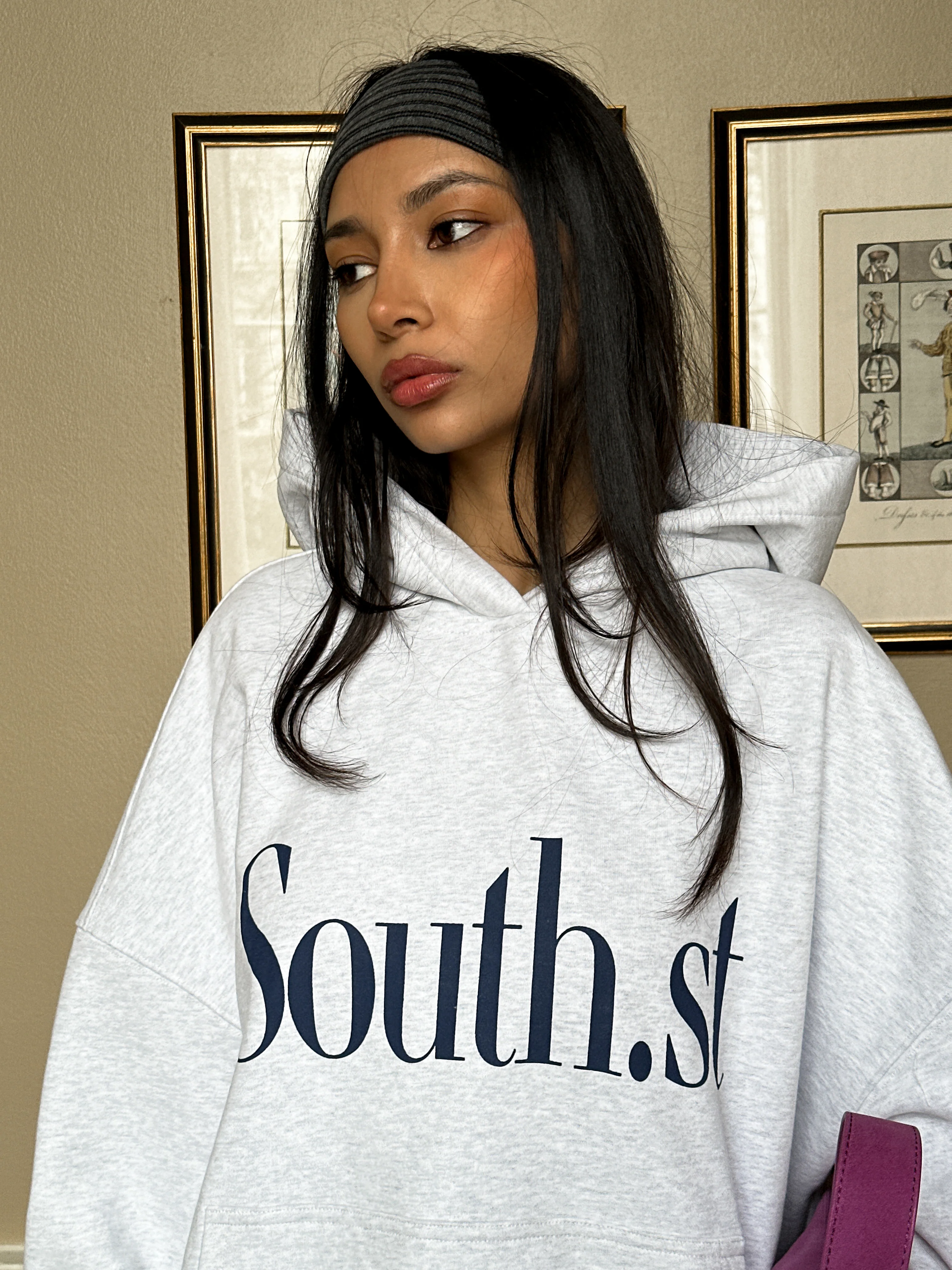 SOUTH HOODY - Marl Grey - Image 9