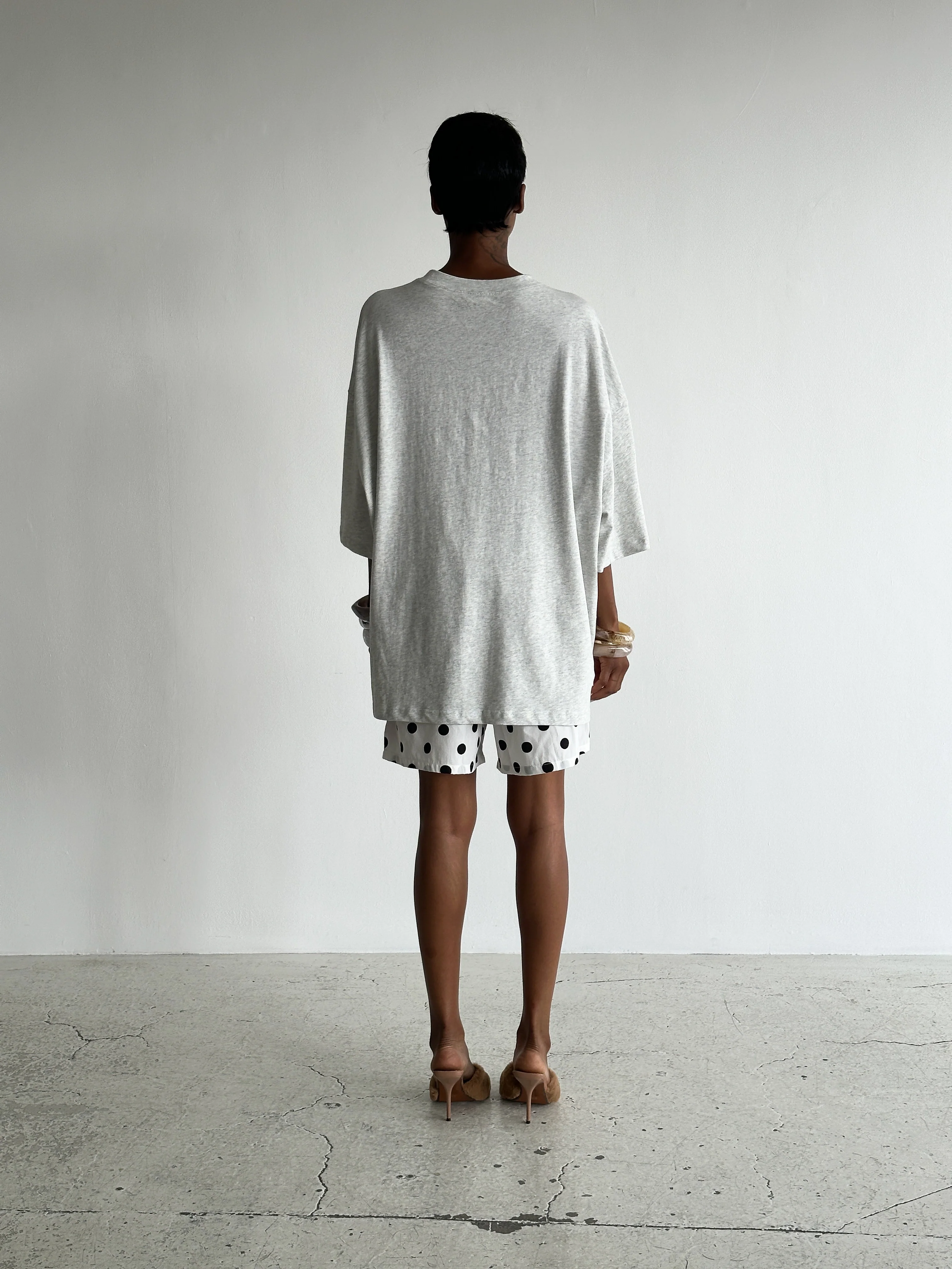 SOUTH TEE - Marl Grey / Green - Image 4