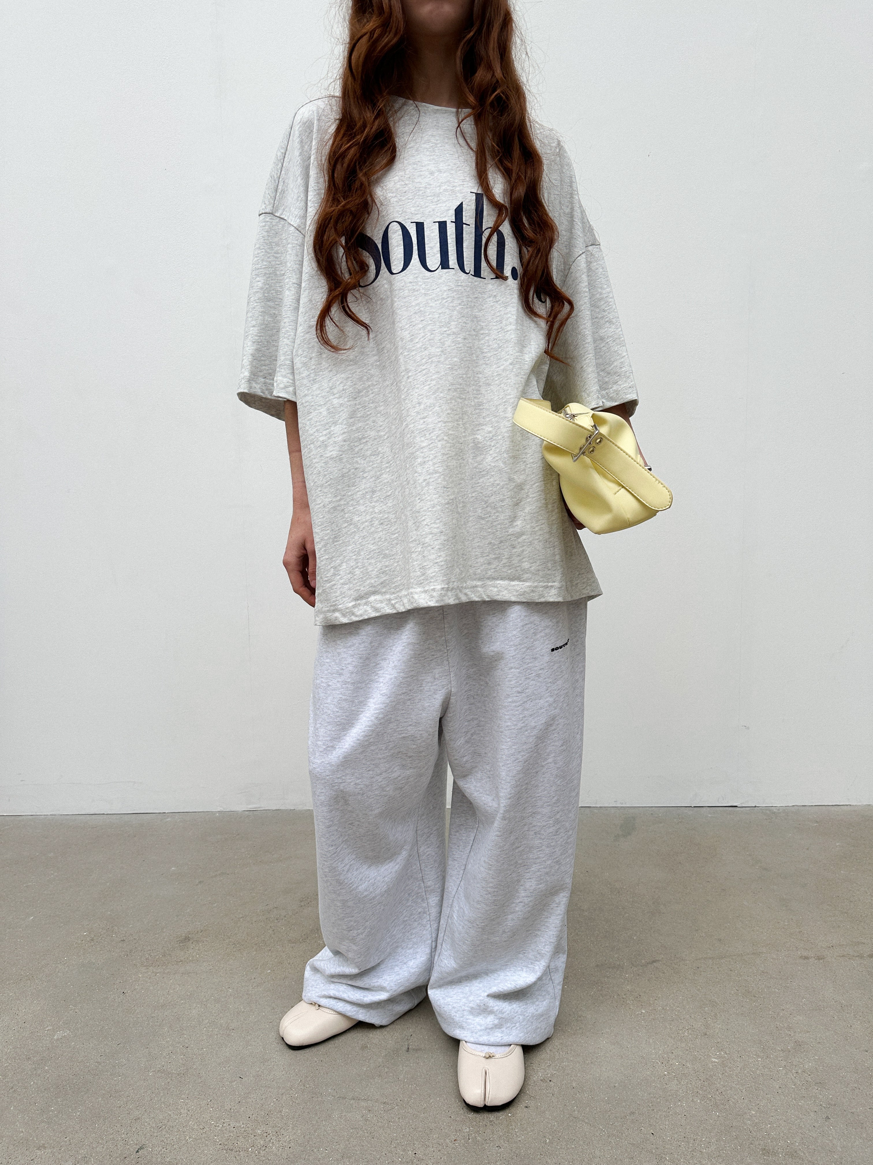 SOUTH TEE - Marl Grey / Navy - Image 4