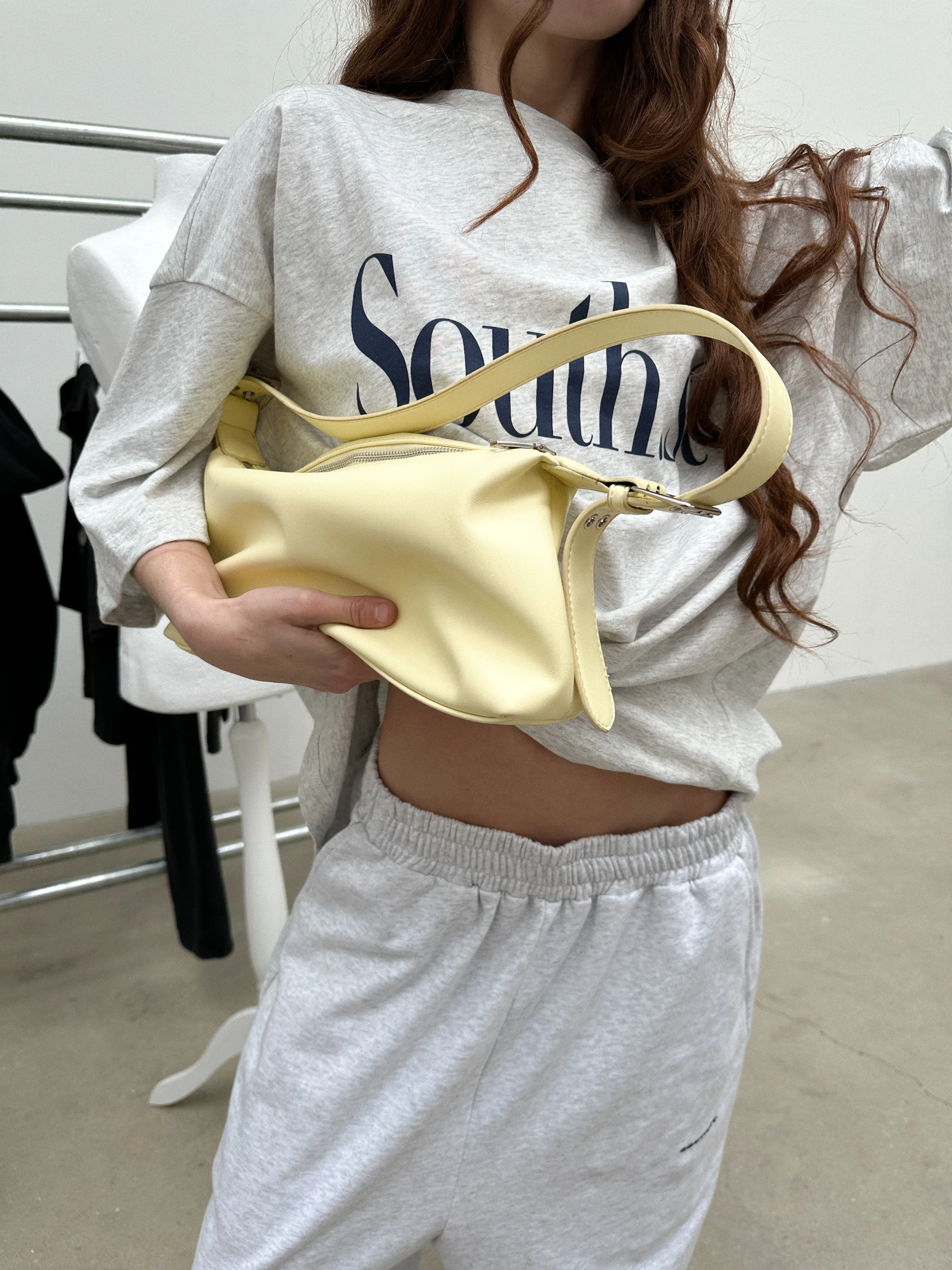 SOUTH TEE - Marl Grey / Navy - Image 6