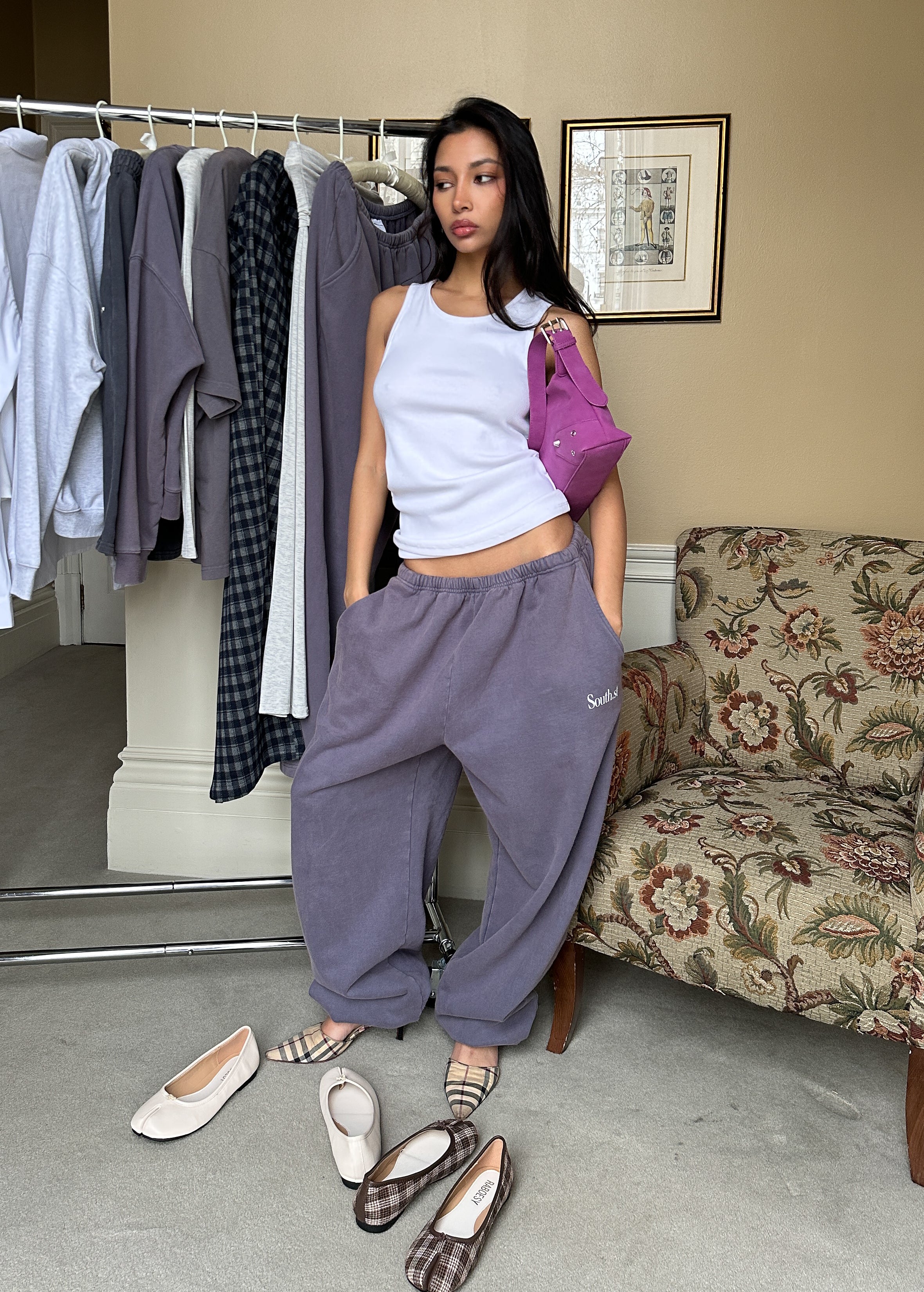 SST CUFFED SWEATPANTS - Washed Navy Grey - Image 10