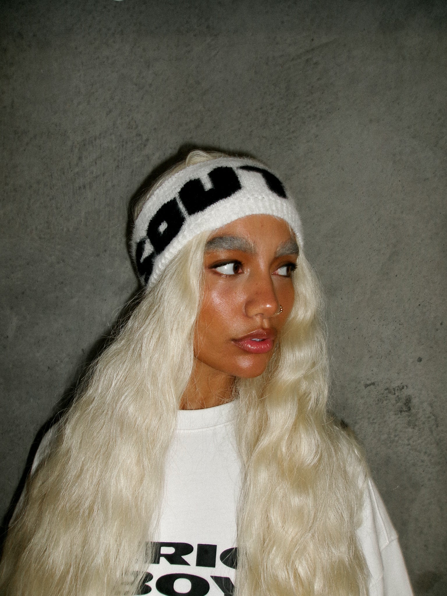 SST KNIT HEADBAND - White - Image 4