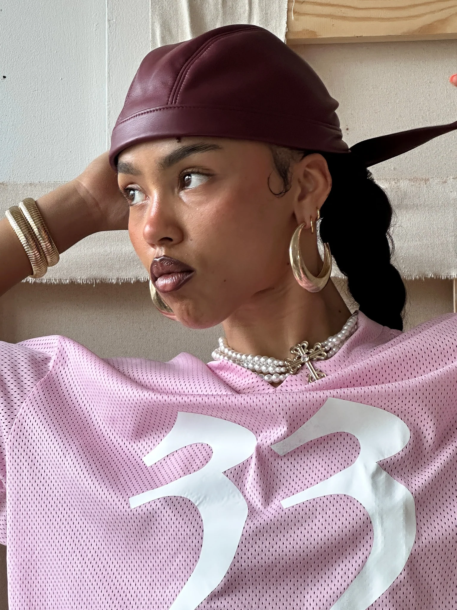 SST SKULL CAP - Wine - Image 4