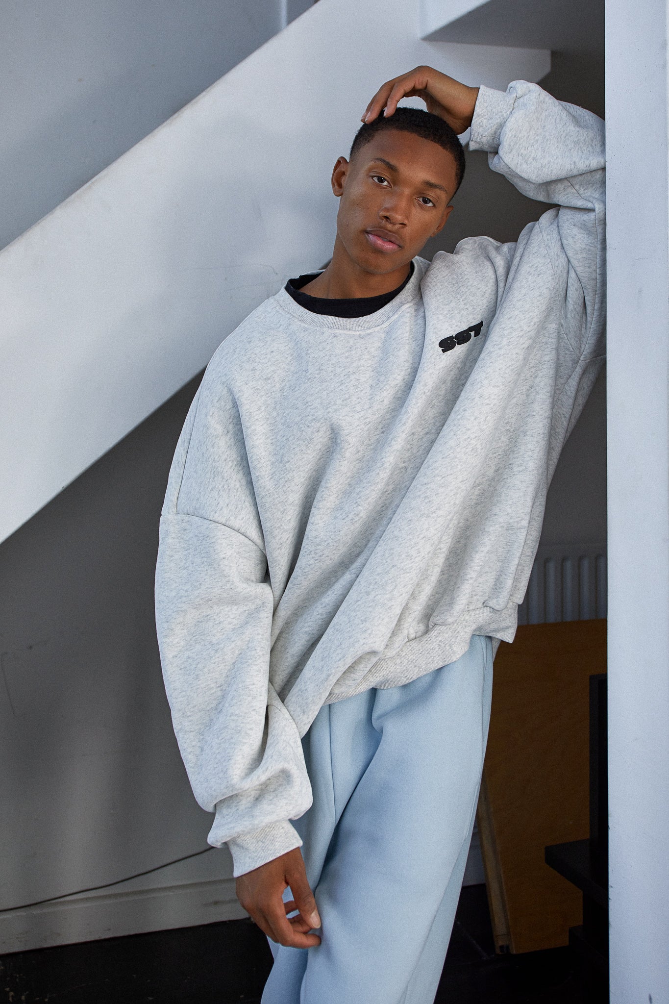 "SUNDAY" SWEATER - Marl Grey - Image 8