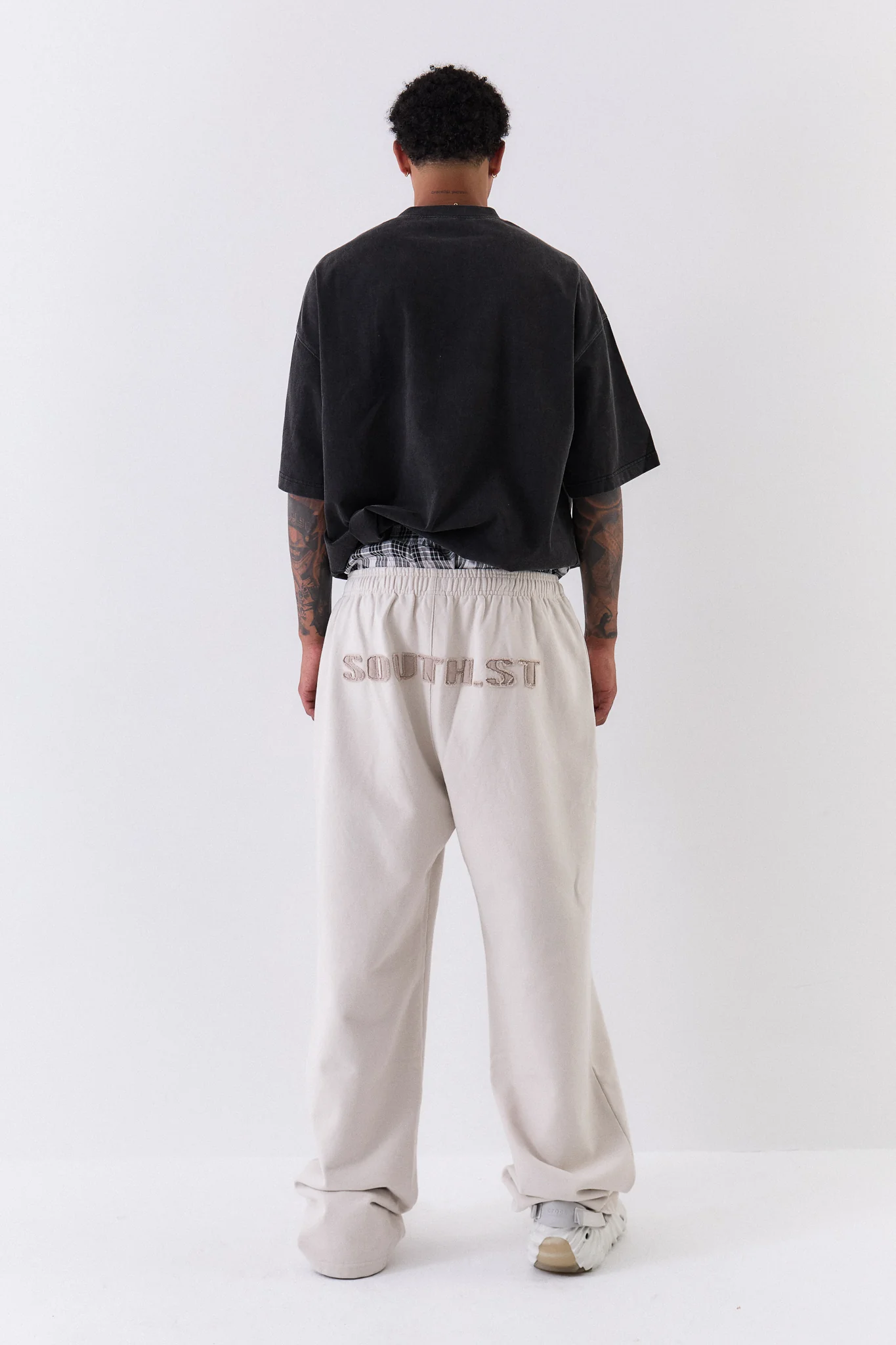 VINTAGE STITCHED LOGO SWEATPANTS - Washed bone - Image 7